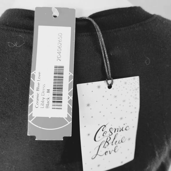 NEW Cosmic Blue Love Medium Dress Women ruched stretch sheath wrap - Picture 10 of 10